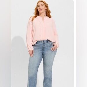 Torrid Georgette Pink Blouse NWOT